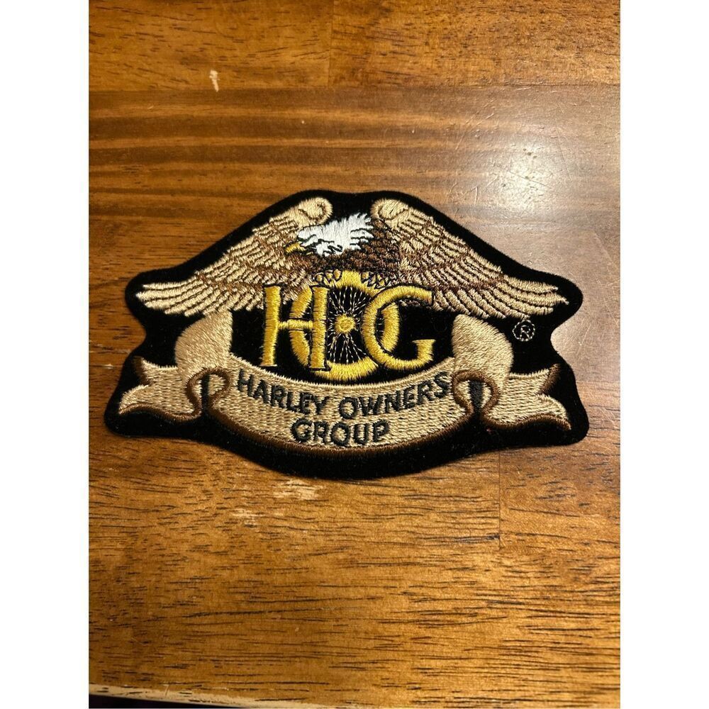 HOG Motorcycle Patch Harley Owners Group Harley Davidson Eagle Embroidered Logo